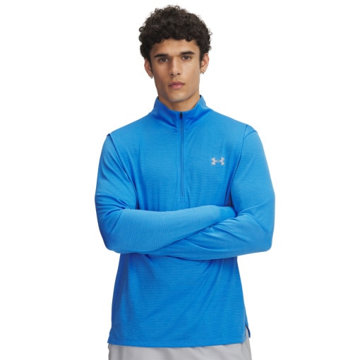  UNDER ARMOUR Męski longsleeve do biegania Under Armour UA Launch 1/4 ZIP  niebieski Niebieski