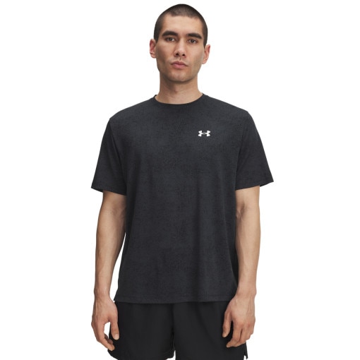 UNDER ARMOUR Męska koszulka treningowa Under Armour UA Tech Tee Pixelate  czarna Czarny