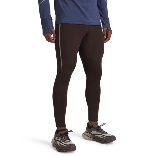 Męskie legginsy do biegania Under Armour UA Halo Run CW Tight - brązowe