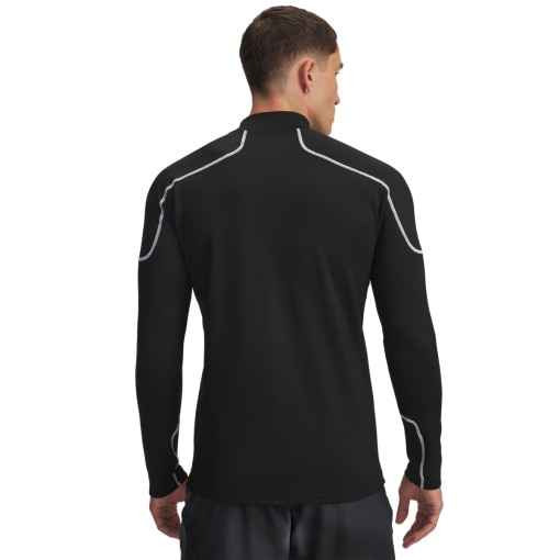 Męski longsleeve treningowy Under Armour Cold Weather Grid LS Mock - czarny