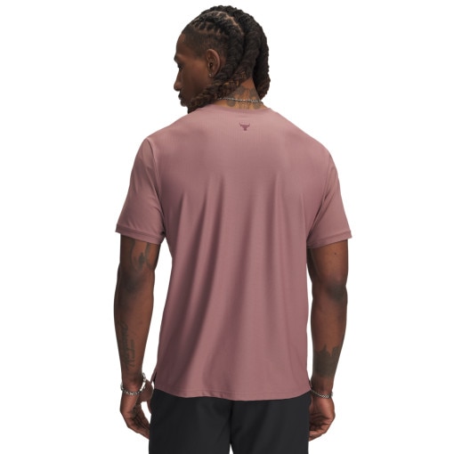 Męska koszulka treningowa Under Amrour Project Rock Iso Chill SS - różowa