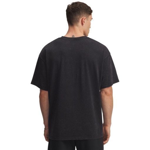 Męski t-shirt z nadrukiem Under Armour Project Rock Washed HWT -  czarny