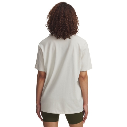 Damski t-shirt z nadrukiem Under Armour Rival OS Campus Tee - biały