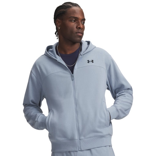 Obrazek dla: UNDER ARMOUR Męska bluza rozpinana z kapturem Under Armour UA Rival LW FZ  niebieska Niebieski