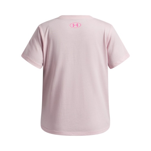 Dziewczęca koszulka z nadrukiem Under Armour UA G Star Logo Lockertag SS - różowa
