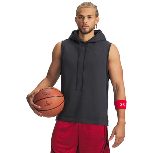  UNDER ARMOUR Męski top treningowy z kapturem Under Armour Curry SLVS Hoodie  szary Szary