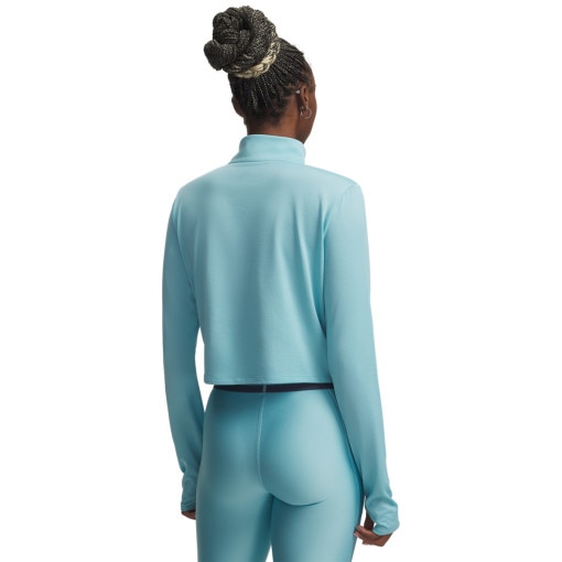 Damska bluza treningowa bez kaptura Under Armour Tech Branded 1/2 Zip - niebieska