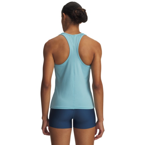 Damska koszulka treningowa Under Armour Tech Mesh Racer Tank - niebieska