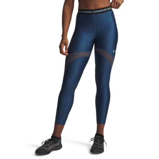 Damskie legginsy treningowe Under Armour HeatGear Mesh Legging - zielone