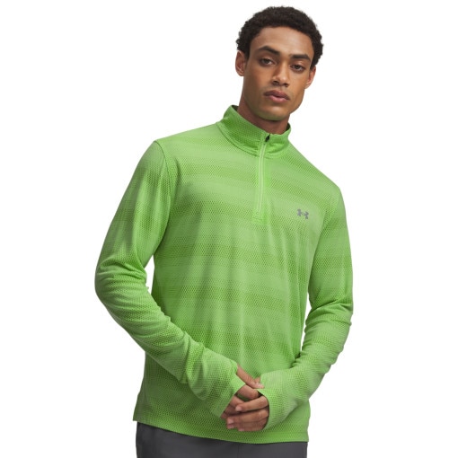  UNDER ARMOUR Męska bluza do biegania Under Armour UA Velociti 1/4 Zip  zielona Zielony