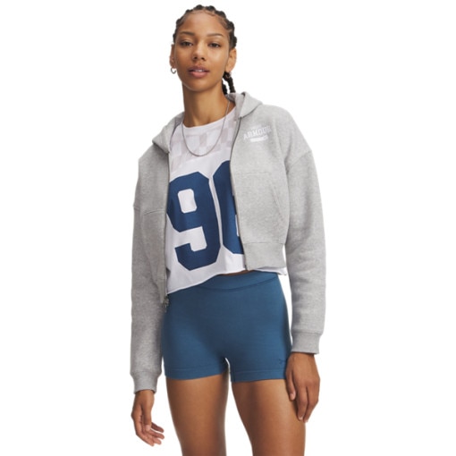  UNDER ARMOUR Damska bluza rozpinana z kapturem Under Armour UA Icon Fleece Nov FZ  szara Szary