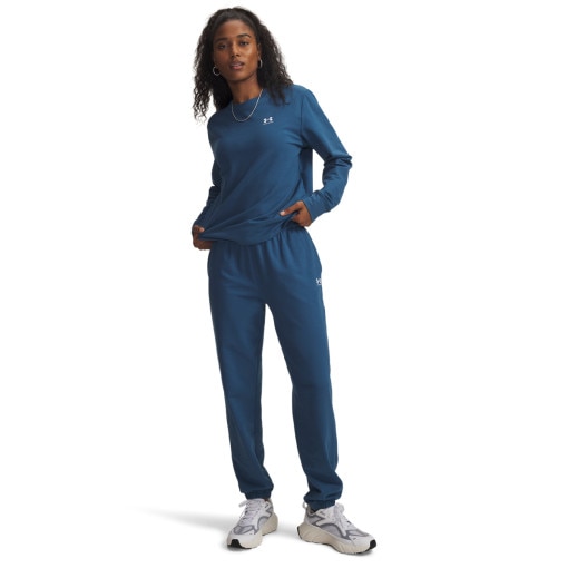 UNDER ARMOUR Damskie spodnie dresowe joggery Under Armour Sport Terry Jogger granatowe Granatowy
