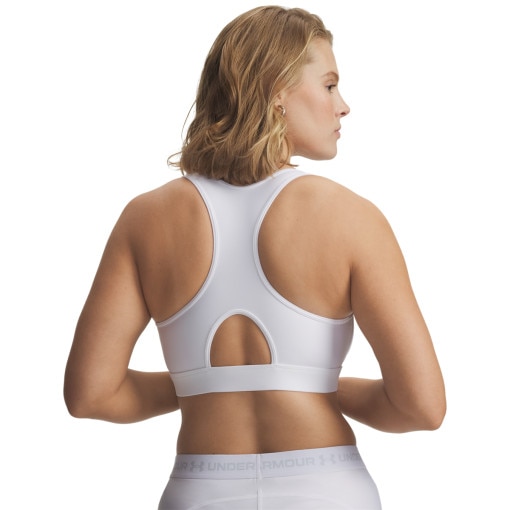 Damski biustonosz treningowy Under Armour HeatGear Mid - biały