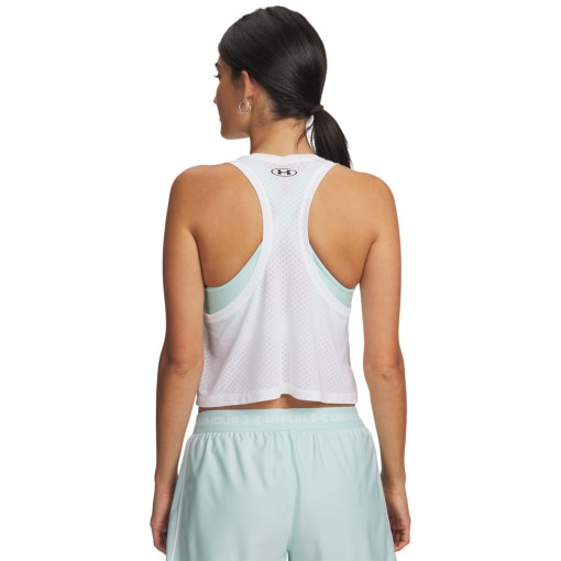 Damska koszulka treningowa Under Armour Tech Sport Mesh Crop Tank - biała
