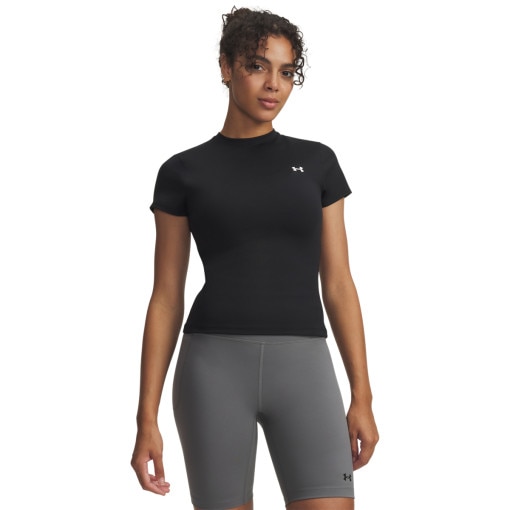 UNDER ARMOUR Damska koszulka treningowa Under Armour Motion Fitted SS EMEA czarna Czarny