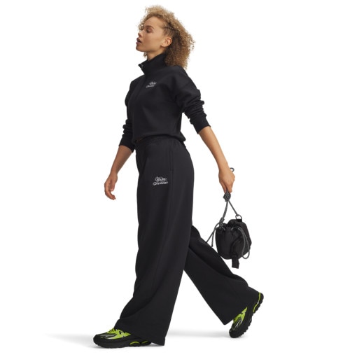 Obrazek dla: UNDER ARMOUR Damskie spodnie dresowe Under Armour Rival Fleece Script Pt czarne Czarny