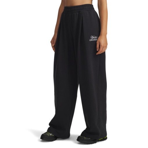 Damskie spodnie dresowe Under Armour Rival Fleece Script Pt - czarne