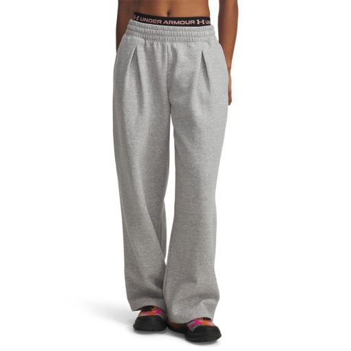 Damskie spodnie dresowe Under Armour Rival Fleece Script Pt - szare