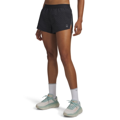 Damskie spodenki do biegania Under Armour UA Halo Run Reflective Short - czarny