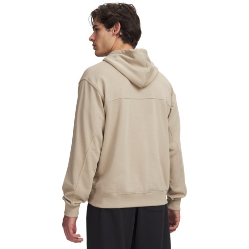 Męska bluza dresowa nierozpinana z kapturem Under Armour UA Rival Lightweight - beżowa