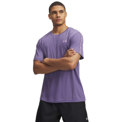 UNDER ARMOUR Męska koszulka treningowa Under Armour UA Tech Taping SS fioletowa Fioletowy