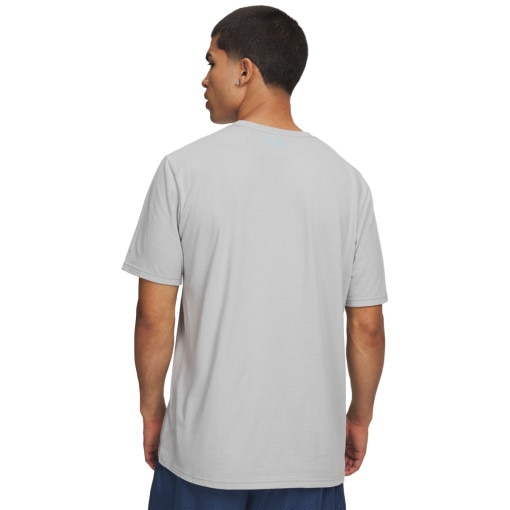 Męski t-shirt z nadrukiem Under Armour UA M WM Locker Tag Short Sleeve - szary