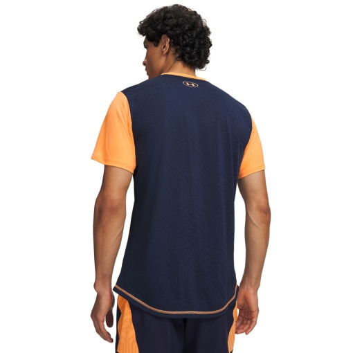 Męska koszulka piłkarska Under Armour UA M Challenger Pro PRNT SS – pomarańczowa