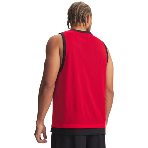 Męski top do koszykówki Under Armour UA Hoops 695 Tank - czerwony
