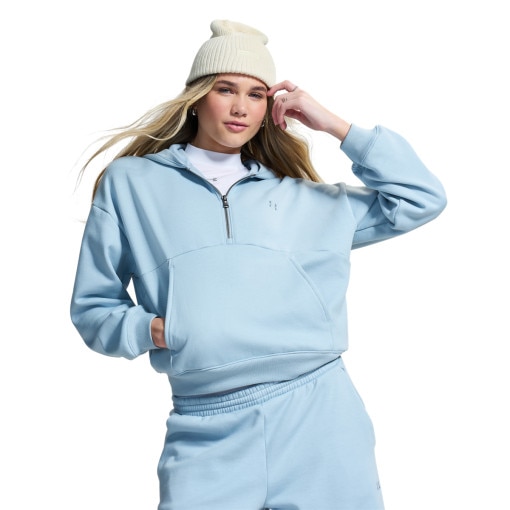 Obrazek dla: UNDER ARMOUR Damska bluza nierozpinana z kapturem Under Armour UA Icon Fleece HZ Hoodie  niebieska Niebieski
