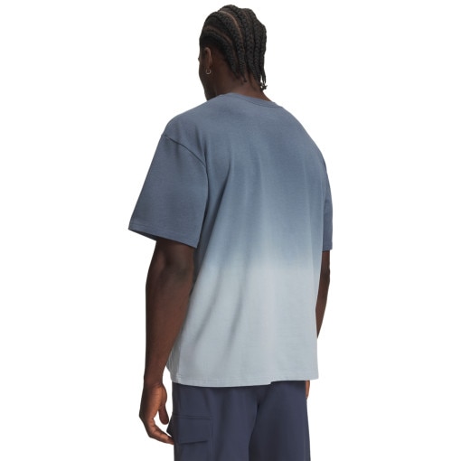 Męski t-shirt z nadrukiem Under Armour UA Heavyweight Gradient - niebieski