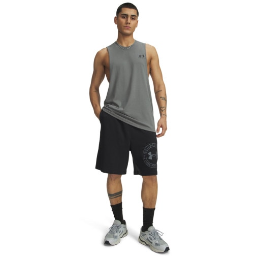  UNDER ARMOUR Męskie spodenki dresowe Under Armour UA Rival LW Graphic Shorts  czarne Czarny
