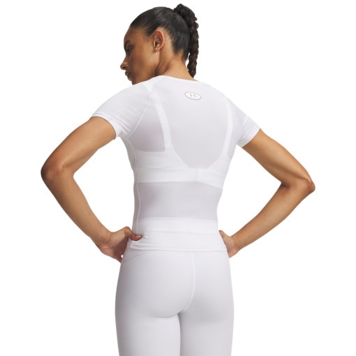 Damska koszulka treningowa Under Armour HeatGear Elite SS - biała
