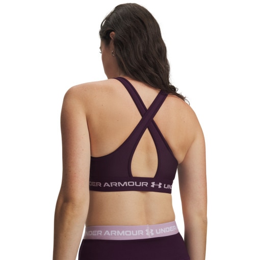 Biustonosz treningowy Under Armour Crossback Mid Bra - fioletowy