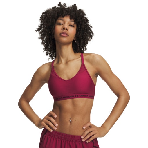 Obrazek dla: UNDER ARMOUR Biustonosz treningowy Under Armour UA Crossback Low Bra  burgundowy Burgundowy