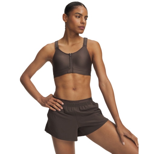 Obrazek dla: UNDER ARMOUR Biustonosz treningowy Under Armour UA Infinity High Zip 2.0 Bra  brązowy Brązowy