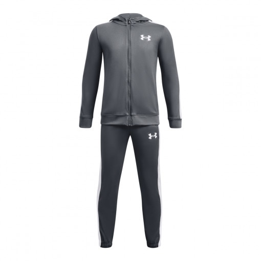 UNDER ARMOUR Chłopięcy dres komplet treningowy UNDER ARMOUR UA Knit Hooded Track Suit Szary