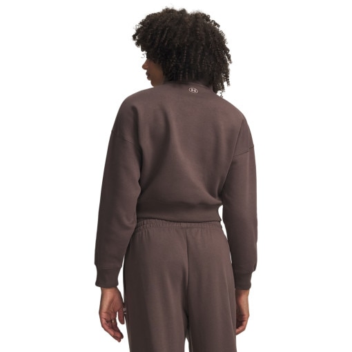 Damska bluza bez kaptura Under Armour RIVAL FLEECE VARSITY HZ - brązowa