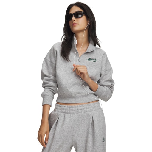 Obrazek dla: UNDER ARMOUR Damska bluza bez kaptura Under Armour RIVAL FLEECE VARSITY HZ szara Szary