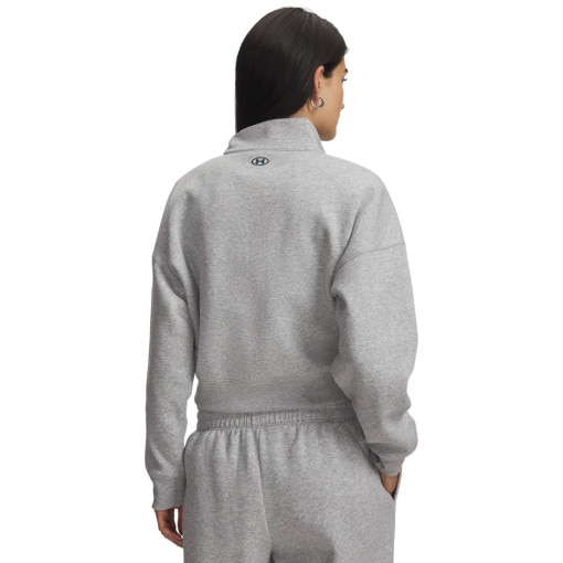 Damska bluza bez kaptura Under Armour RIVAL FLEECE VARSITY HZ - szara