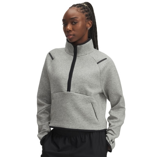  UNDER ARMOUR Damska bluza dresowa bez kaptura Under Armour UA Unstoppable Fleece  szara Szary
