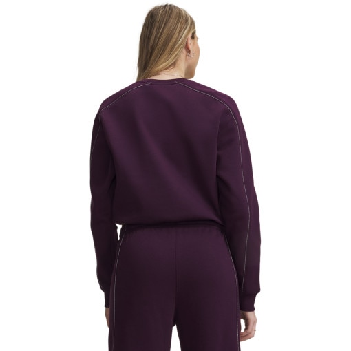 Damska bluza dresowa nierozpinana bez kaptura Under Armour Rival Shimmer Crew - fioletowa