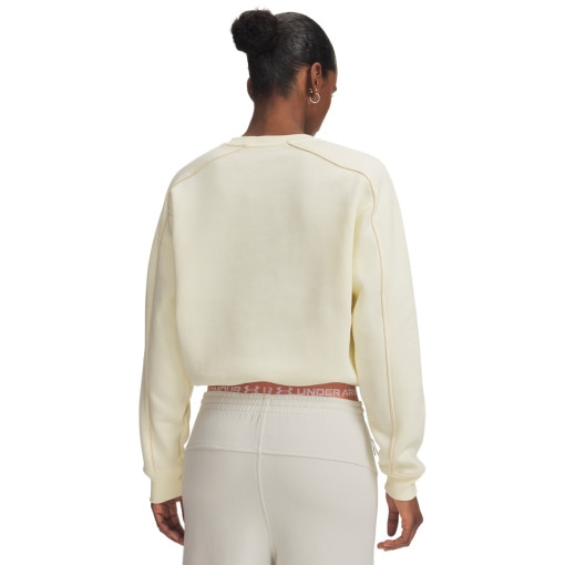 Damska bluza dresowa nierozpinana bez kaptura Under Armour Rival Shimmer Crew - kremowa