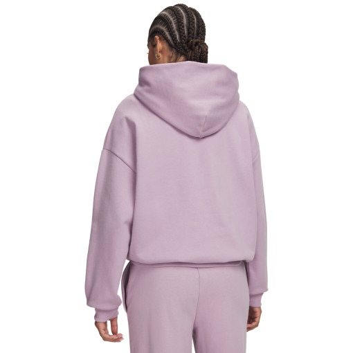 Damska bluza dresowa nierozpinana z kapturem Under Armour Icon Fleece Hoodie - różowa