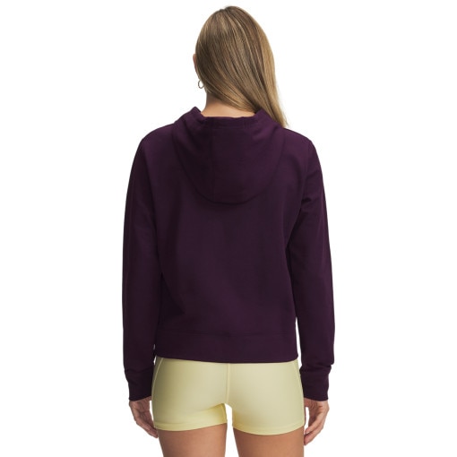 Damska bluza dresowa nierozpinana z kapturem Under Armour Sport Terry Hoodie - fioletowa