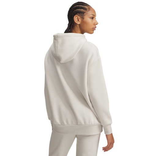 Damska bluza dresowa nierozpinana z kapturem Under Armour UA Icon Fleece OS Hoodie - biała