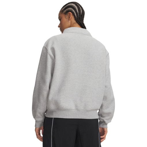 Damska bluza dresowa nierozpinana z półgolfem Under Armour UA Icon Sama Fleece Mock - szara