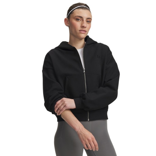 Obrazek dla: UNDER ARMOUR Damska bluza dresowa rozpinana z kapturem Under Armour Icon Fleece FZ  czarne Czarny