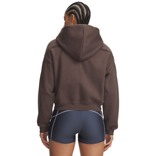 Damska bluza dresowa rozpinana z kapturem Under Armour UA Icom Sama Fleece FZ - brązowa