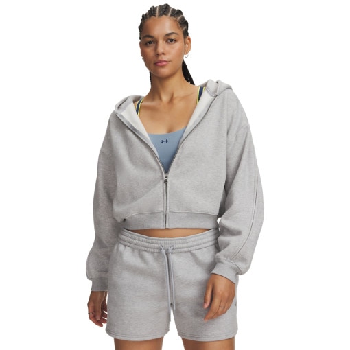 Obrazek dla: UNDER ARMOUR Damska bluza dresowa rozpinana z kapturem Under Armour UA Icom Sama Fleece FZ szara Szary