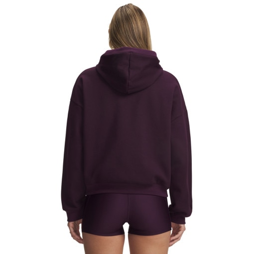 Damska bluza nierozpinana z kapturem Under Armour UA Icon Fleece HZ Hoodie - fioletowa